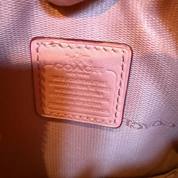 Coach Pink Leather wristlet. - Picture 2 of 11